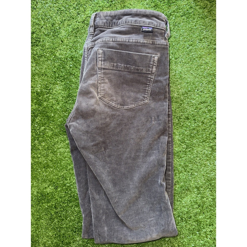 Patagonia Womens Sz 27 Tapered Leg‎ Slate Gray Corduroy Outdoor Hiking Pants